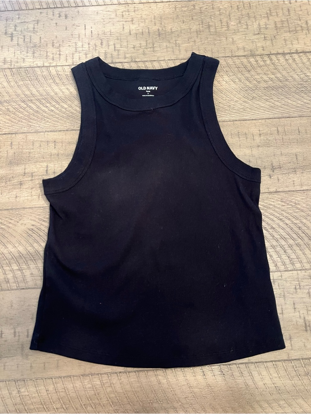 Old Navy Black Ribbed Sleeveless Tank Top